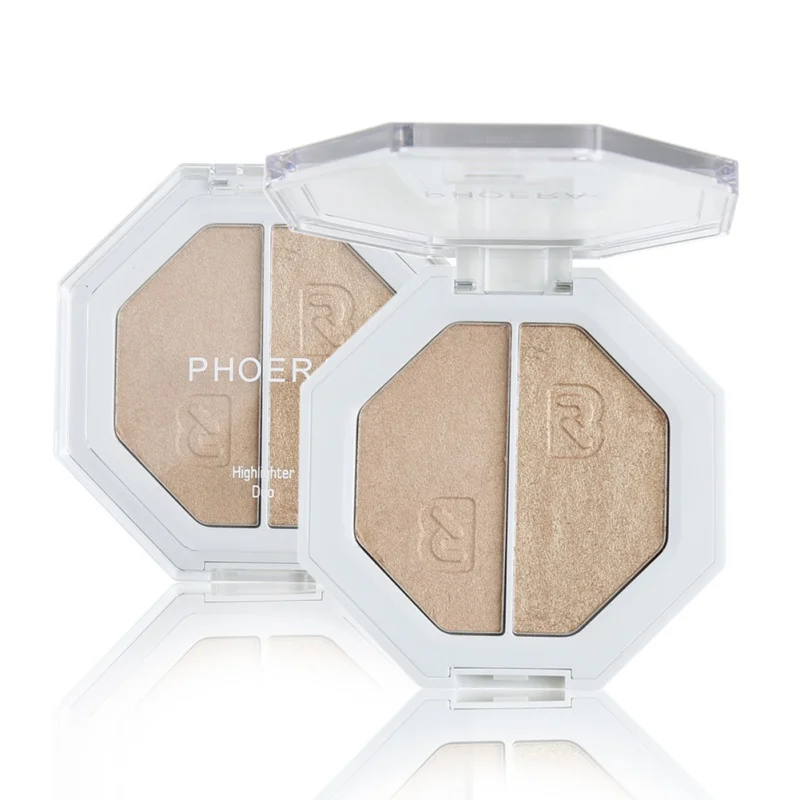 2 цвета highlighter пудра основа для макияжа кожи устойчивый цвет палитра для теней для век Косметика для макияжа MKXJ Новинка