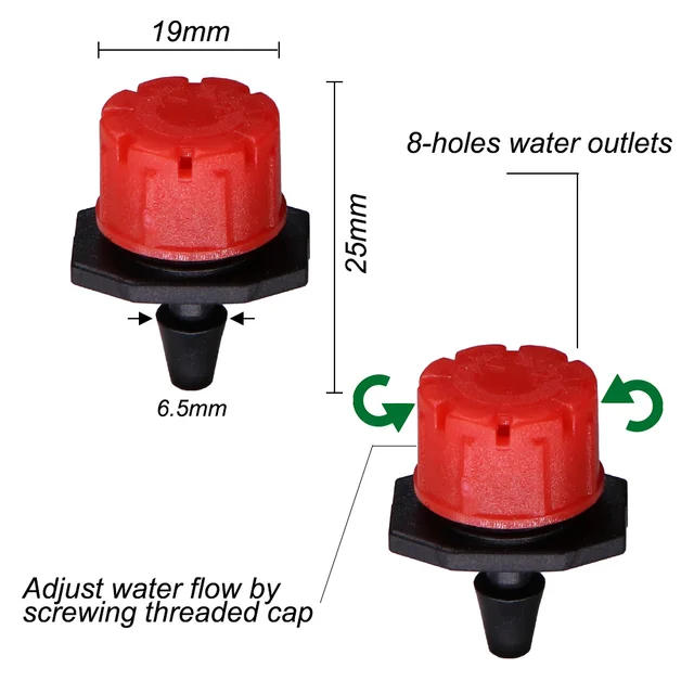 Muciakie 5-50 Méter Gömbszelep Időzítő Kerti Öntözőrendszer Öntözőkészlet Automatikus Permetezés Növényekhez Állítható Fúvókák - Image 5