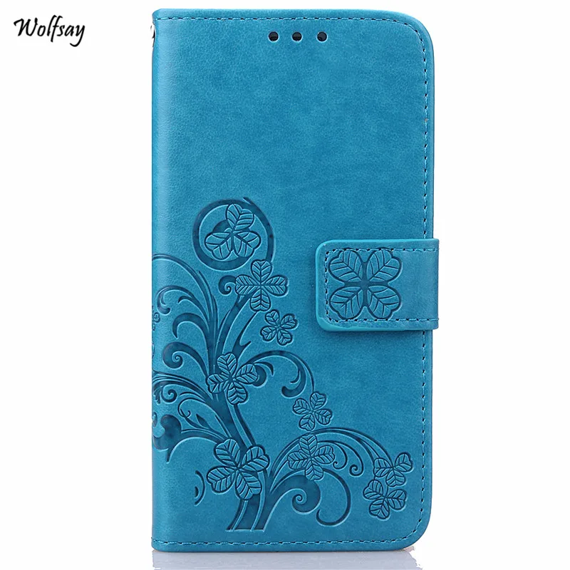 Wolfsay для Fundas LG K20 Чехол Флип из искусственной кожи чехол s LG K20 чехол для LG K20 кошелек чехол с отделениями для карт - Цвет: Blue