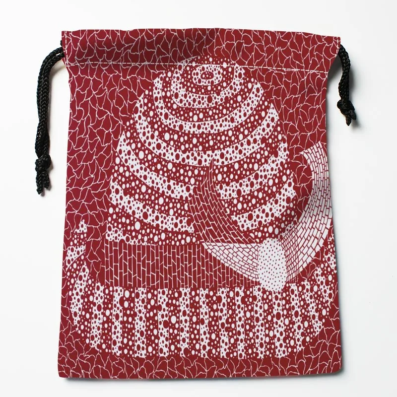 7 На заказ Yayoi Kusama Art Drawstring сумки пыленепроницаемые модные сумки для хранения с принтом для мальчиков и девочек Подарочная сумка на день рождения размер 18X22 см - Цвет: 7