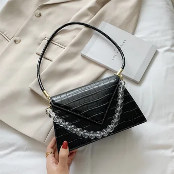 

New Korean Style Crocodile Shoulder Bag 2020 Brand Design Lady Clutch Bag Handbags Candy Colors Girl Purse Bag