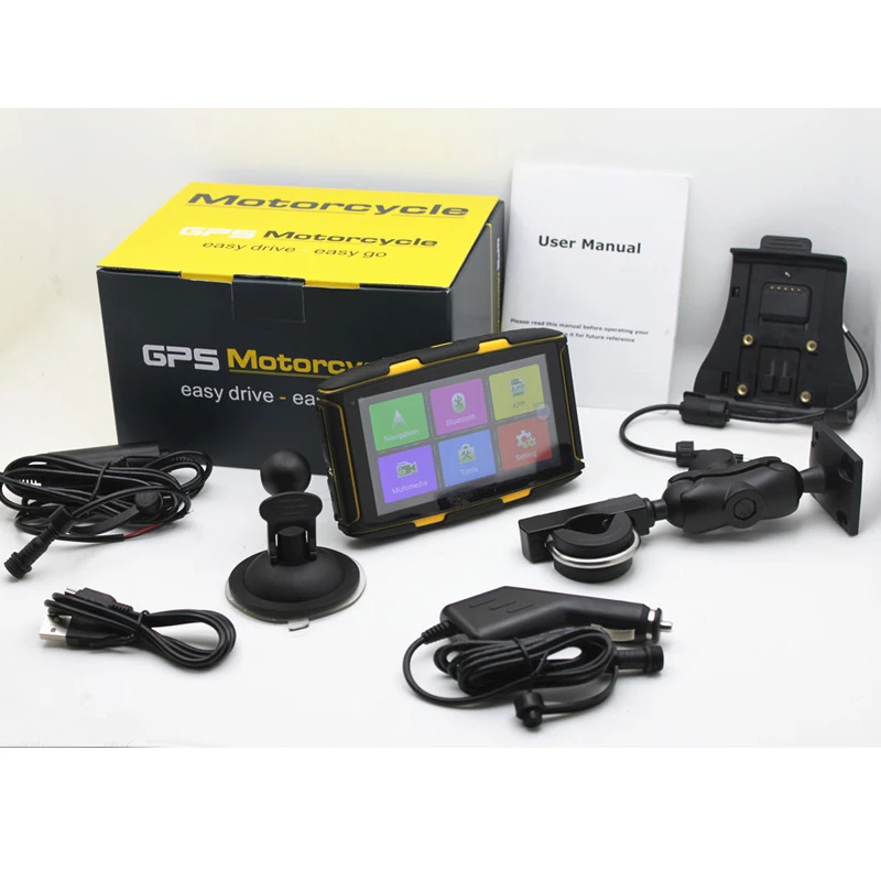 Водонепроницаемый Автомобильный мотоцикл Android GPS навигация IP67 WIFI Bluetooth 4 0 с Play Store