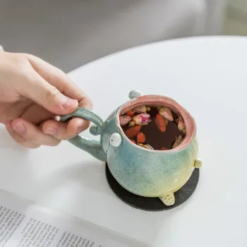 

Creative personality trend couple coffee cup cartoon ceramic milk mug YHJ032018