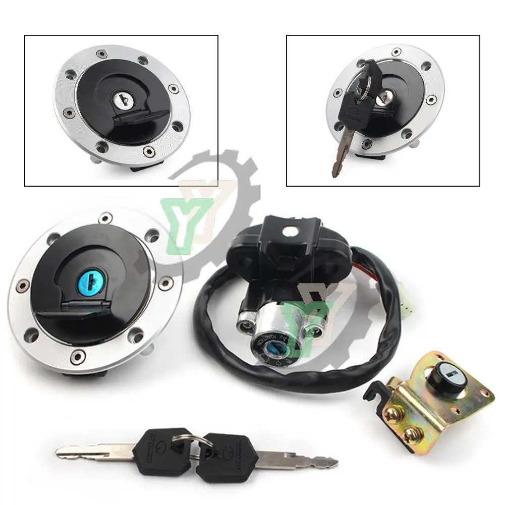 

Motorcycle Gas Fuel Tank Cap Seat Ignition Switch Lock Contact Key Set For Suzuki TL1000S R GSX750 600 GSX1200 GSXR750 GSXR600