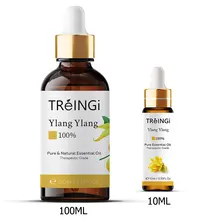 

Pure Natural Ylang Ylang Essential Oil Diffuser Hair Care Aphrodisiac Aroma Oil Jasmine Sandalwood Rosemary Clary Sage Tea Tree