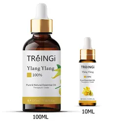 Pure Natural Ylang Ylang Essential Oil Diffuser Hair Care Aphrodisiac Aroma Oil Jasmine Sandalwood Rosemary Clary Sage Tea Tree
