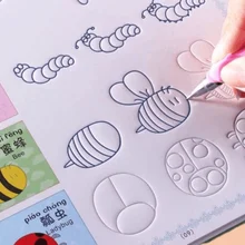 

3-8 years old fun simple strokes, kindergarten learn to draw step by step, children practice copybook coloring Books