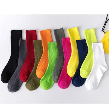 

New men's high-quality colored cotton fashion casual socks High-end business socks 5 pair