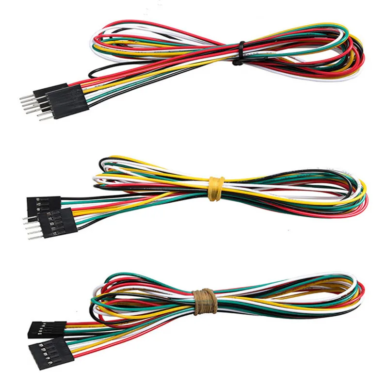 Cable de paso Dupont hembra a hembra para impresora 3D PCB, conector de CABLE de puente, 10 piezas, 2,54 MM, 1P2, 3, 4, 5, 6 pines