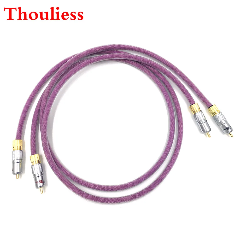 

Thouliess Pair HIFI Gold Plated 2RCA Cable High-end 6N OFHC Audio cable HIFI Double RCA Signal Line Rca cable for XLO HTP1