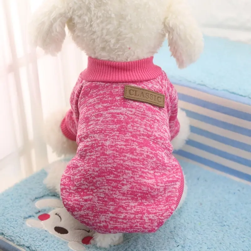 Soft Warm Dog Clothes Pet Winter Sweater Jacket Coat Puppy Clothes Classic Pet Outfit Cat Puppy Accessories