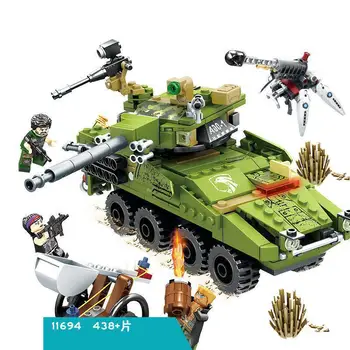 

Models Building Toy 11694 438Pcs Military Army tank Chariot Weapon Encirclement Educational military Blocks