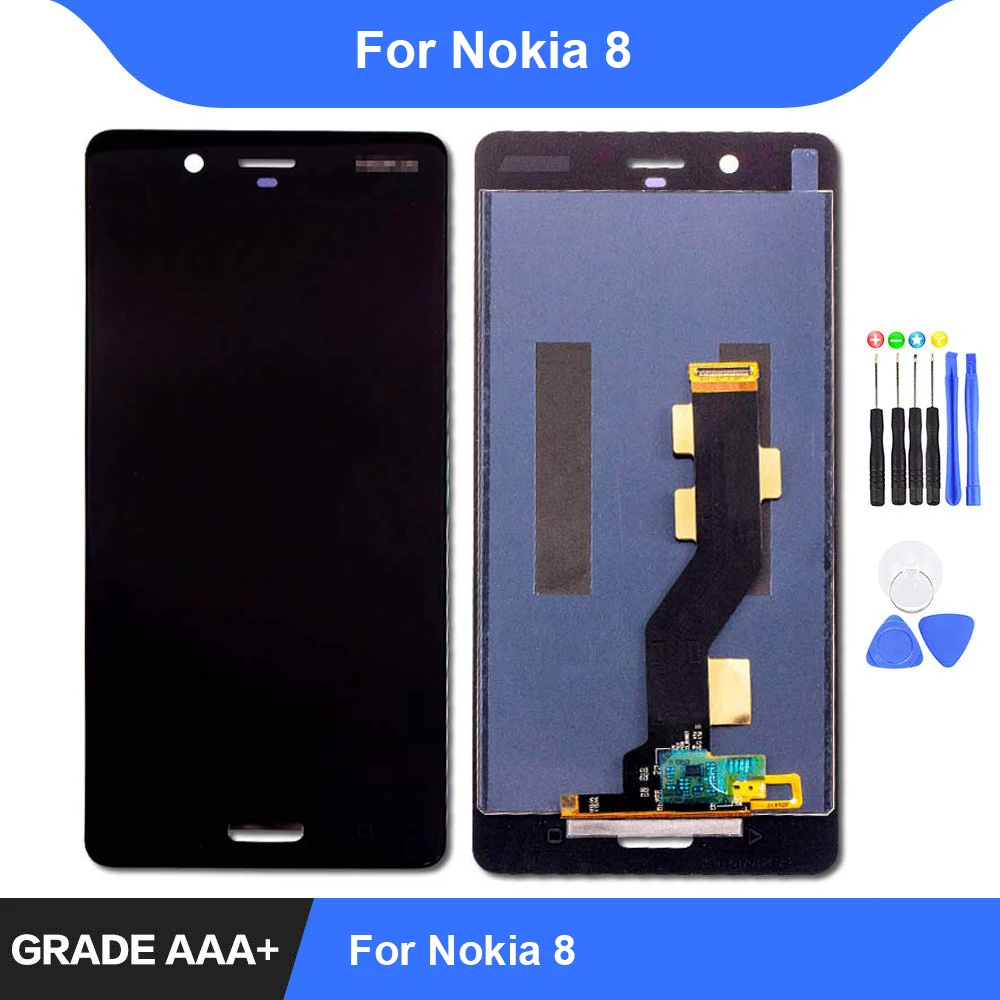 

For Nokia 8 LCD Display Touch Screen Digitizer Assembly Repair Parts for Nokia 8 Display Replacement