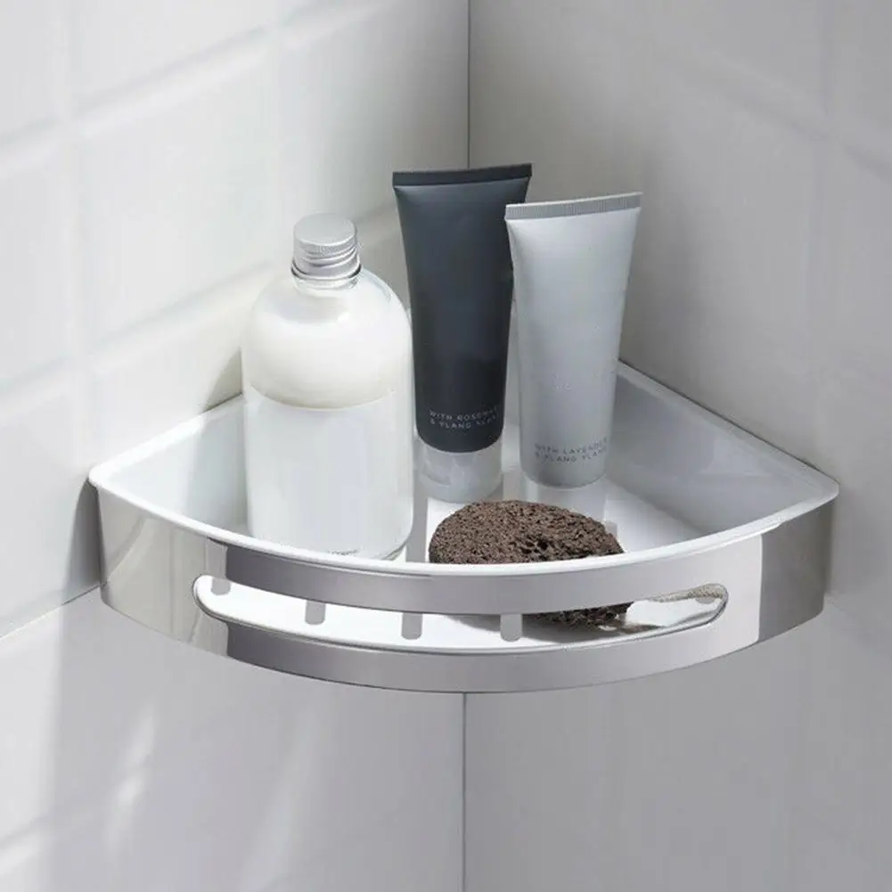 Бытовая ванная комната прочная металлическая кухонная настенная полка для хранения угловая стойка держатель для ванной комнаты контейнер для хранения