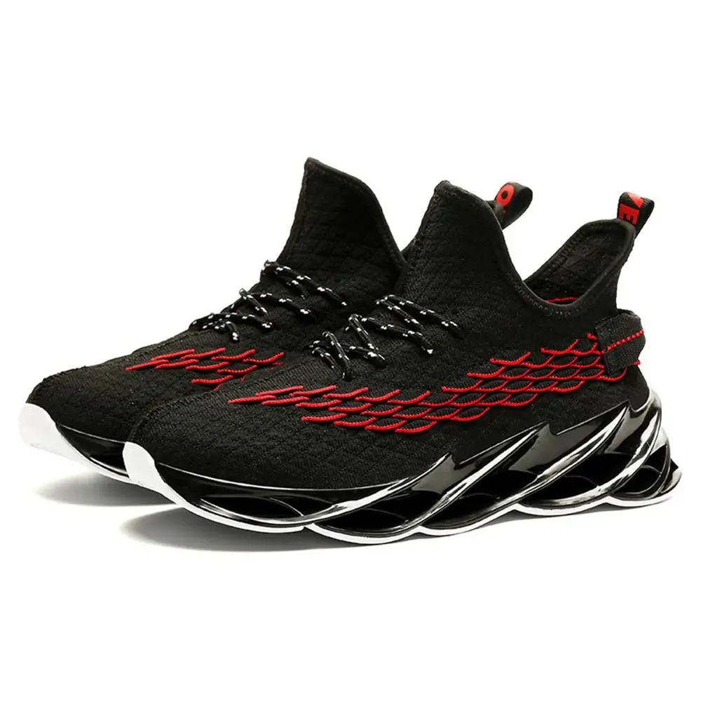 Мужская обувь; спортивная дышащая обувь; спортивная обувь для бега; Повседневная амортизирующая обувь на платформе; кроссовки амортизирующие с лезвием; WJ006