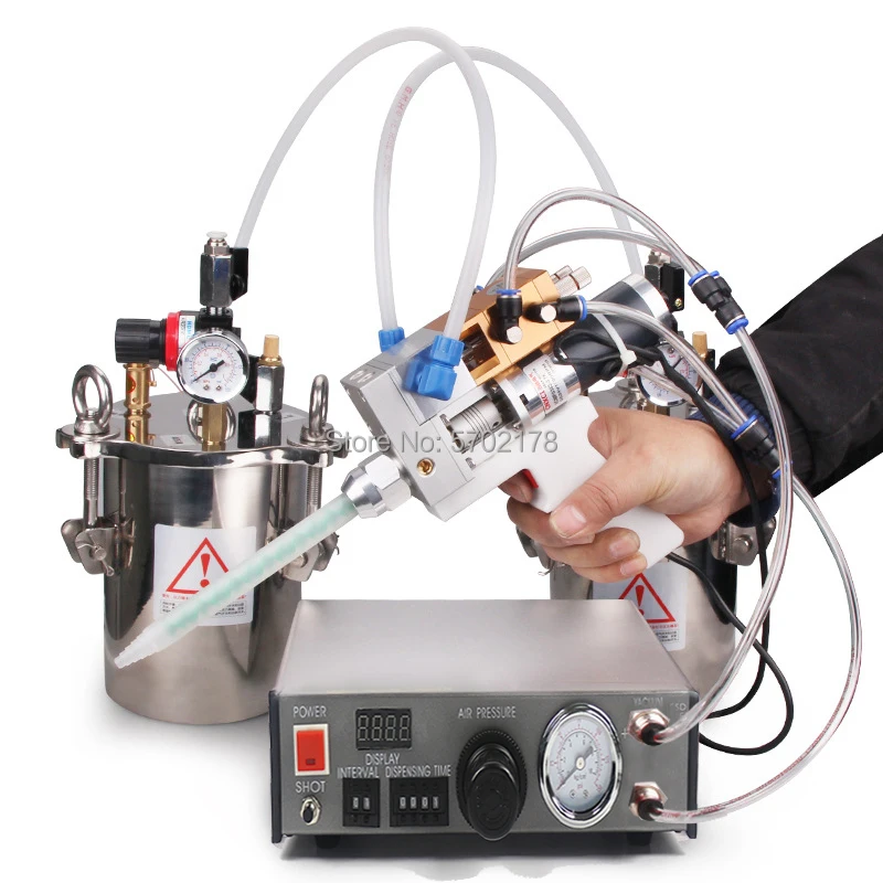 Automatic AB liquid glue dispensing machine with epoxy resin  two-component glue gun