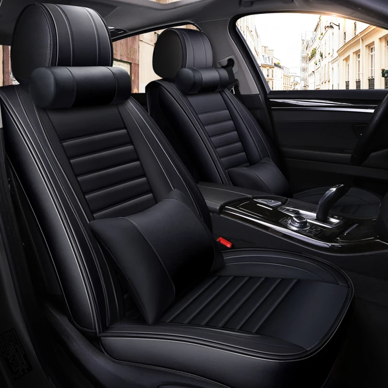 Full Coverage Eco-leather auto seats covers PU Leather Car Seat Covers for hyundai sonata sorento terracan tucson verna