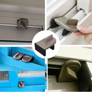 

Window Security Sash Lock Sliding Security Limiter Lock Stop Door Restrictor Child Safety Anti-Theft Locks Home Hardware