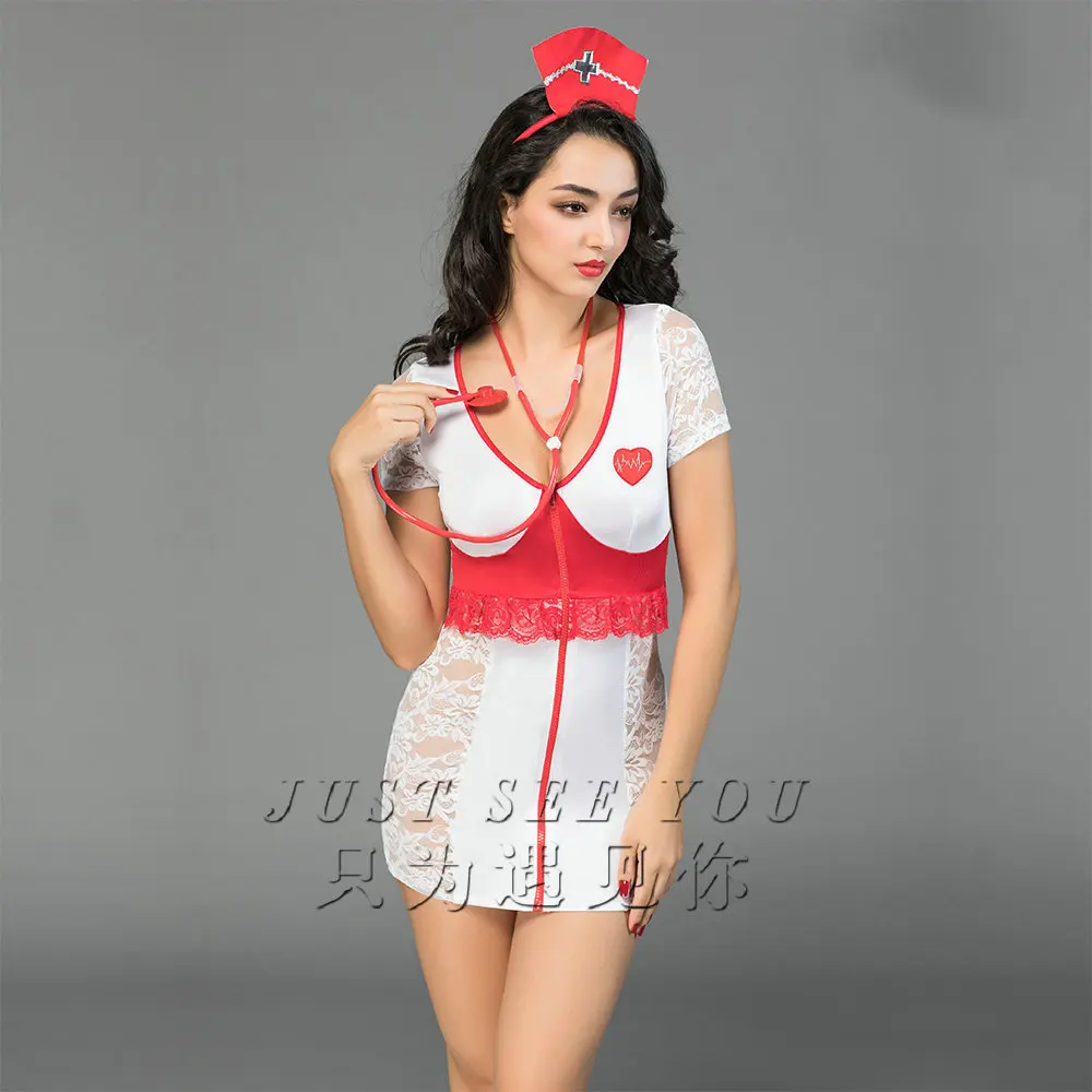 

Stylish Women's Sexy Role Play Nurse Uniform Lady Erotic Cosplay Doctor Lingerie Dress Night Club Fliter Costumes