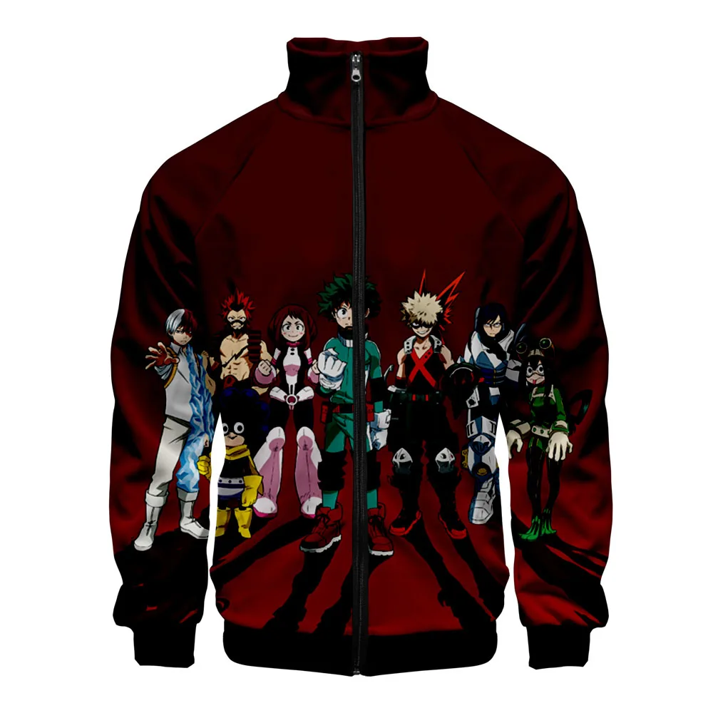 Harajuku Kawaii 3D Boku No Hero Academia 4 Jacket Men Slim Fit