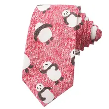 Галстук 145x7 см с изображением животных из мультфильма для мужчин и женщин, повседневный стиль для праздников и вечеринок, B0KD