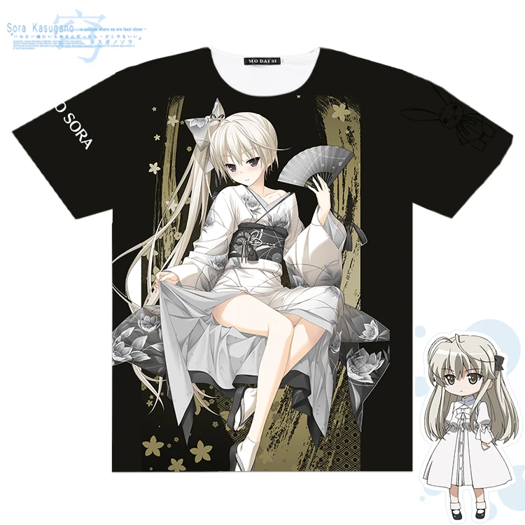 1 Anime In solitude where we are least alone Cosplay T-shirt Full Graphic Short sleeve Unisex Student Casula Summer TOPS - Цвет: 1