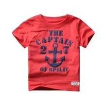 В европейском и американском стиле, детская одежда детская футболка летние натуральный хлопок короткий рукав с принтом матовый стиральная верхняя нарядная одежда для мальчиков, футболка