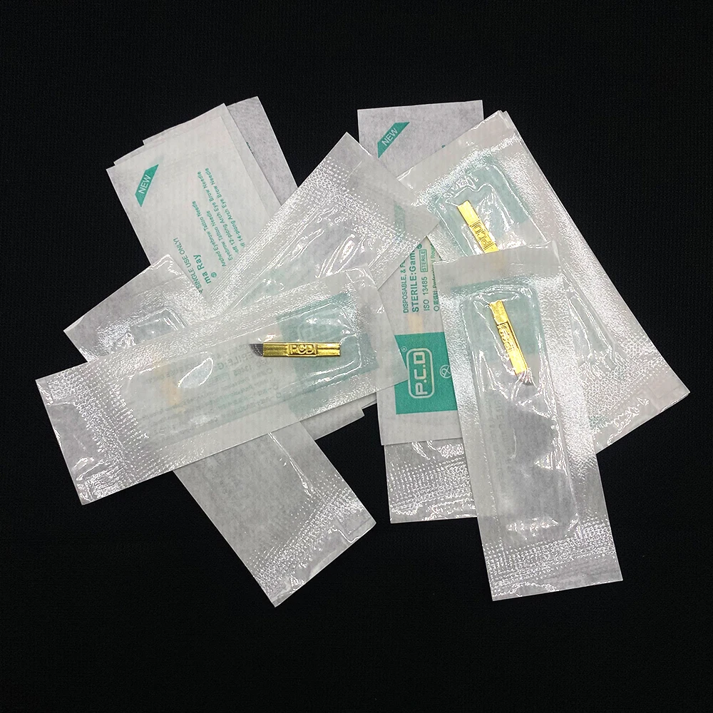 

100 шт. Lamina Tebori 12 pin PCD Needle 12 Microblading Blade Перманентный макияж бровей Тату иглы Поставки Бесплатная доставка
