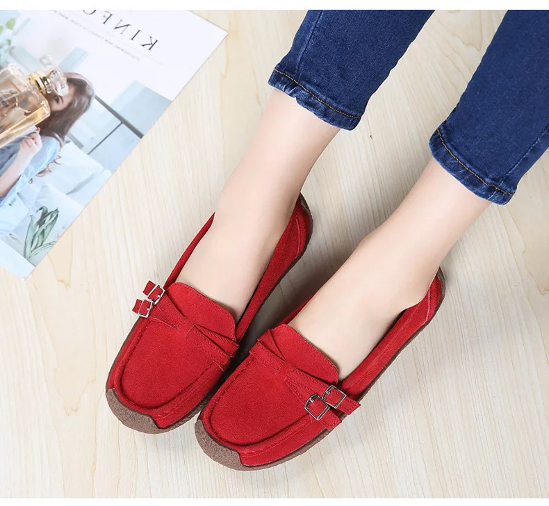 HX 7732-2019 Spring Autumn New Arrival Genuine Leather Women Flats Shoe-17