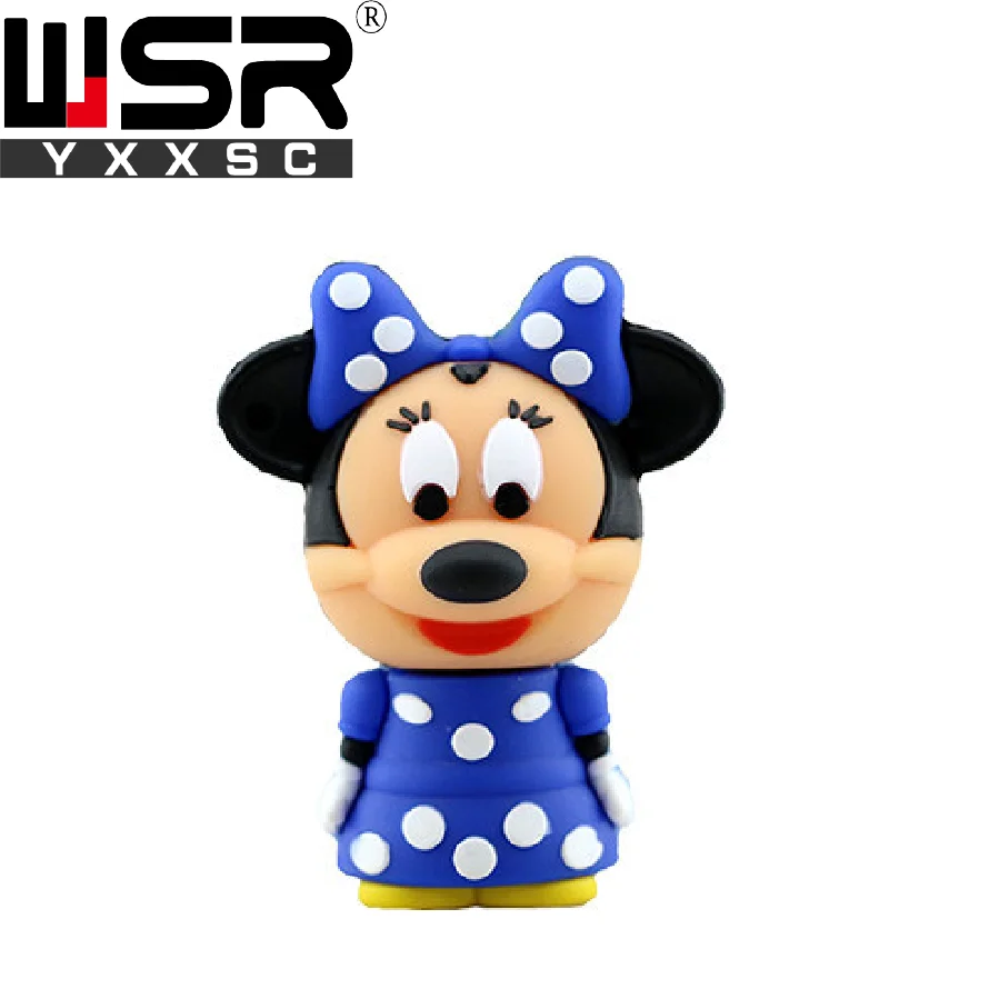 2 cute usb2.0 pen drive 32gb Minnie Mickey high speed usb memory stick 128gb real capacity disk on key 8gb 16gb 64gb free delivery - Цвет: 2