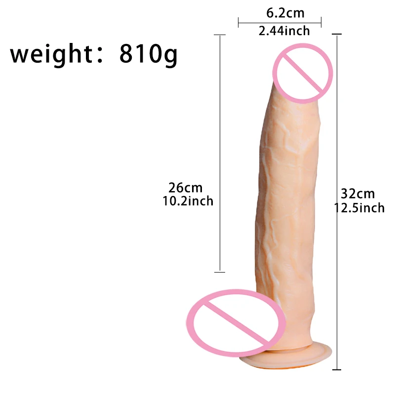Moonuo Female Giant Masturbator Extra Large Dildo Healthy Soft Glue Suction Cup Sex Toys