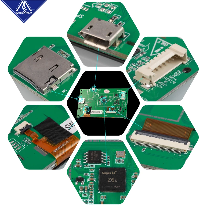 Mellow Fly 4.3 7.0 v1 Tela Sensível ao Toque Substituir Pandue Tela de Toque para Dueto Wifi V1.04 Skr 1.3 1.4 Mks Marlin & Placa de Controle Dueto - Imagem 3