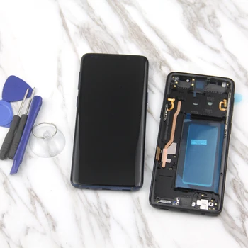 

AMOLED LCD with Frame for SAMSUNG Galaxy S9 G960 Display S9+ G965F G965 Touch Screen Digitizer