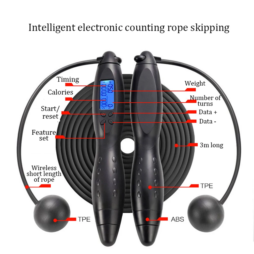 Lixada фитнес электронные весы Скакалка для женщин и мужчин магнитное управление Кроссфит Скакалка калории беспроводной Веревка для
