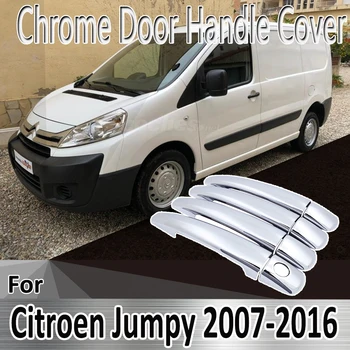 

for Citroen Jumpy Dispatch 2007~2016 Styling Stickers Decoration Chrome Door Handle Cover paint Refit Car Accessories