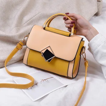 

Bag female 2020 new fashion color matching small square bag simple ladies handbag shoulder messenger bag female bag
