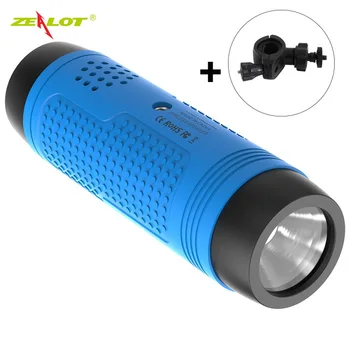 

ZEALOT A2 wireless bluetooth speakers Portable column riding subwoofer flashlight With TF card FM Radio usb outdoor mini speaker