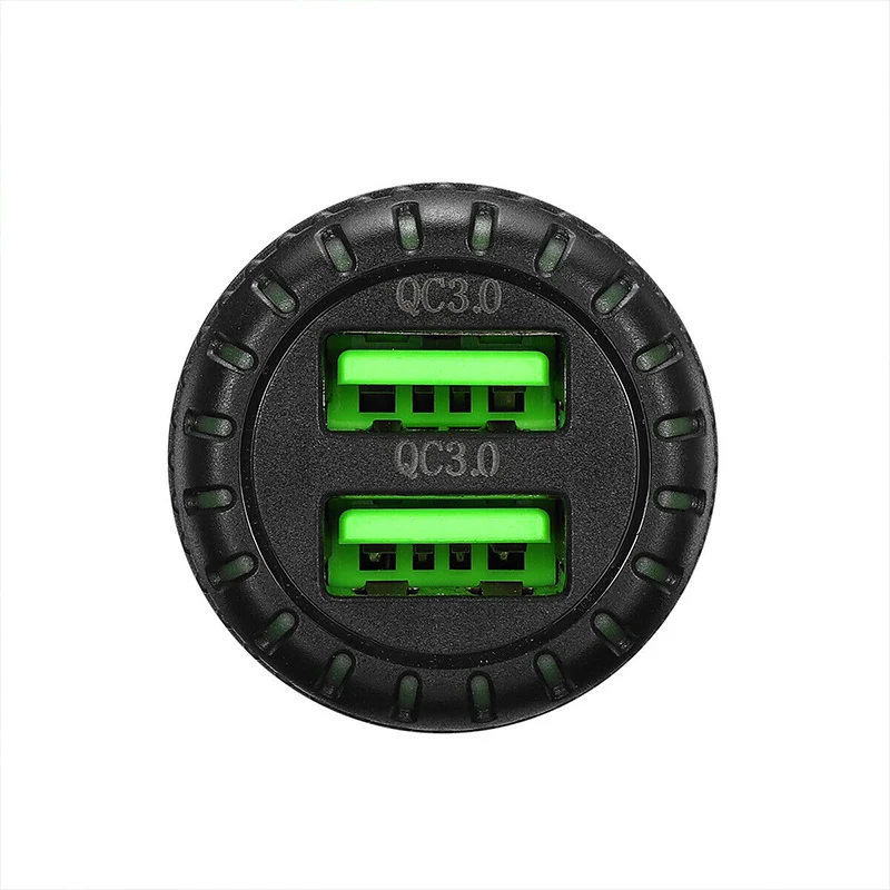 Высокое качество Быстрая зарядка 2 Переходник USB для зарядки в машине светодиодный дисплей совместимый для IPhone Android 12-24 В