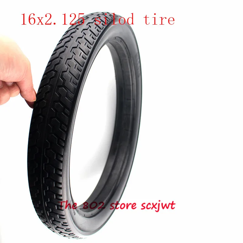 16 inch tyre 16*2.125 solid tire Electric Vehicle tire 16x2.125 Non inflation tubeless tyre fits Folding electric bicycle E-bike