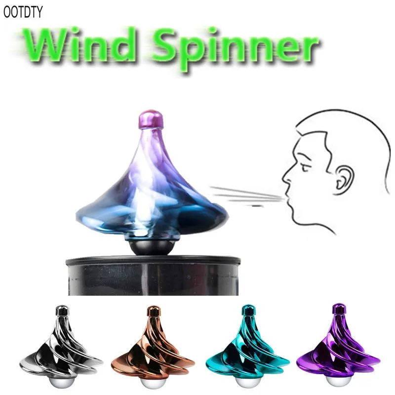 Wind Spinner EDC Blow Figet Spinner Desktop Spinning Top Stress Relief Toys 5