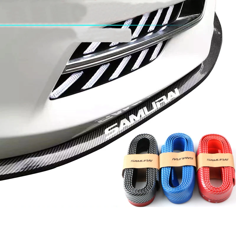 

2.5M Front Car Bumper Protector Rubber Car Protector Front Bumper Guards Lip Mouldings Splitter Chin Body Auto Bumper Exterior