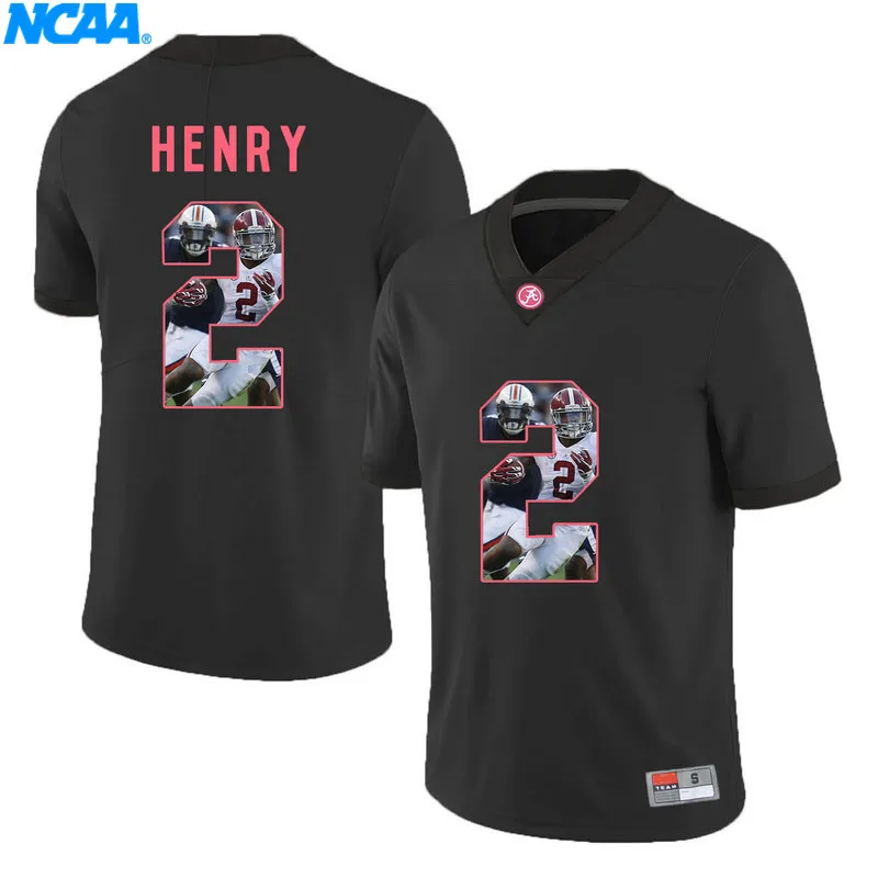 Новое поступление, высокое качество, Alabama Derrick Henry#2 DeVonta Smith#6, футболки для колледжа, ограниченная серия, майки, S-XXXL - Цвет: 3