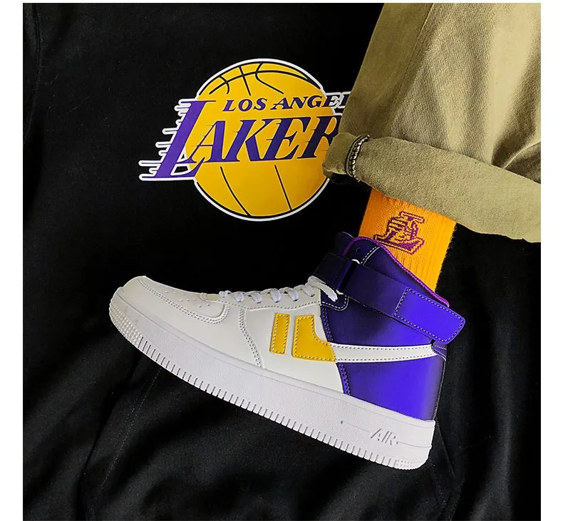 Lakers Clippers Celtics Force 1 Ретро Мужские баскетбольные кроссовки Карри Uptempo Kyrie 4 Boot Молодежные уличные кроссовки на платформе для мальчиков