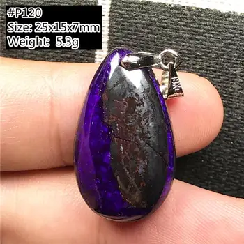 

Top Natural Royal Purple Sugilite Pendant Jewelry For Women Lady Man Crystal 25x15x7mm Beads Silver South Africa Stone AAAAA