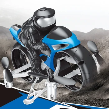 

Fashion 2.4G 2 In 1 Land Air Fly Motorcycle Headless Mode Remote Control Four-axis Drone Racing Stunt Motorcycle Toys For Kids