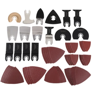 

70Pcs/Set Multi-Tool Oscillating Saw Blades Accessory Kit Oscillating Tool Blades for Sanding Grinding and Cutting