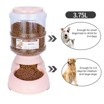 

Pet Cat Automatic Feeders Plastic Dog Water Bottle Large Capacity Food Water Dispenser Cats Dogs Feeding Bowls