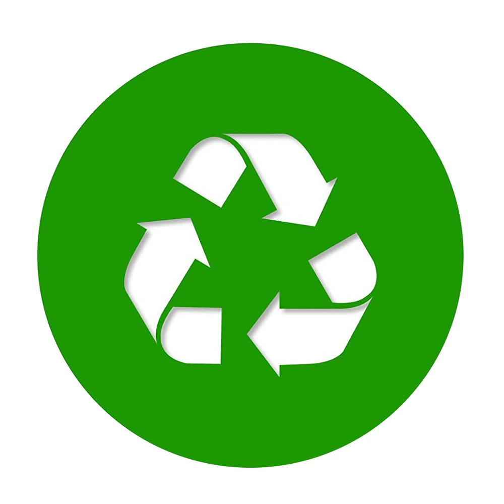 

Recycling environmental protection dustbin logo recycling label indoor and outdoor office vinyl charity stickerpvc