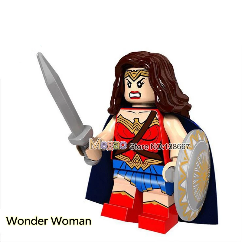 Бэтмен против Супермена: Dawn of Justice Wonder Woman строительные блоки DC Super Heroes Movie Bricks детский подарок детские игрушки - Цвет: Армейский зеленый