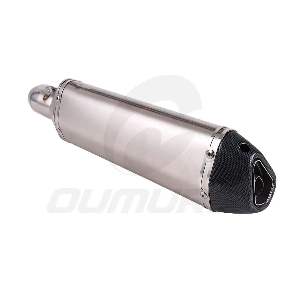 OUMURS мотоциклетные выхлопные трубы глушителя для Akrapovic длинный тип 470 мм Универсальный 51 мм для TMAX FZ6 Z750 F800GS R1 ER6N CBR250 квадроциклы